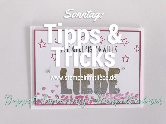 Sonntag: Tipps & Tricks Doppel Embossing Stempeltechnik inkl. Video