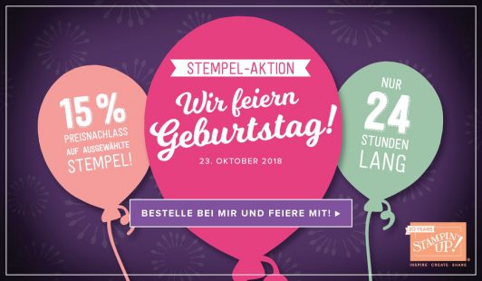 Stempel-Aktion Stampin‘ Up feiert Geburtstag und ich gleich mit!