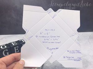 Pinwheel Box - Windradbox mit Maßangaben | Stampin' Up! | Stempeln mit