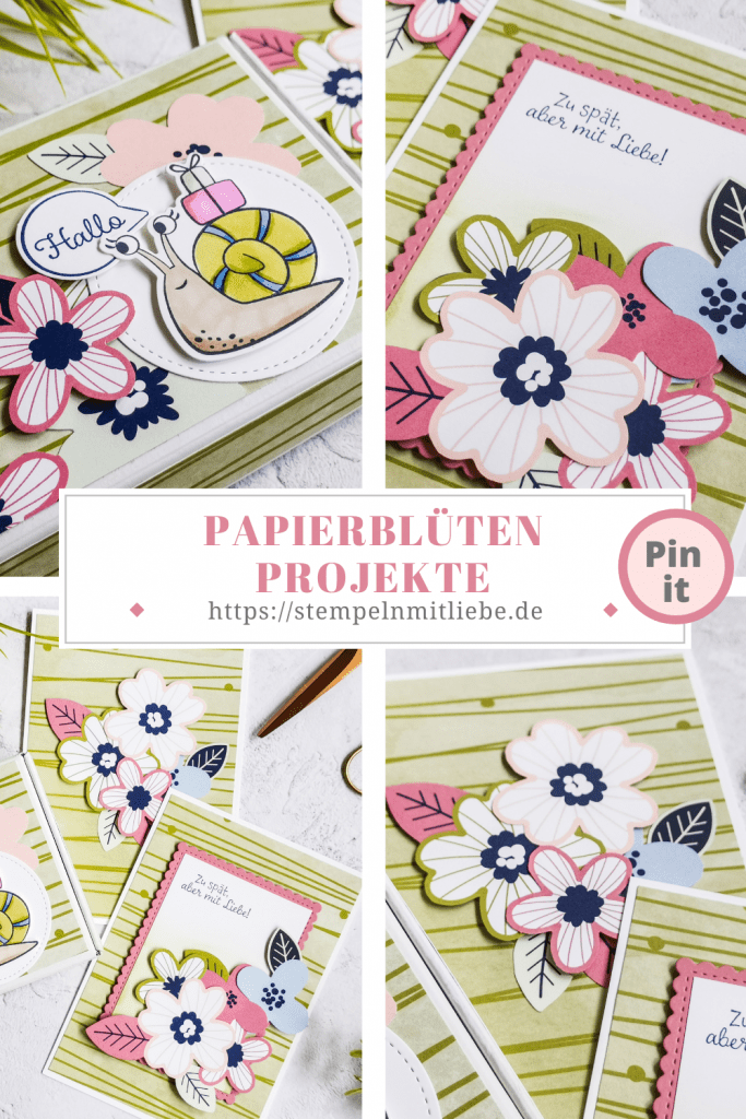 Projekte mit DSP Papierblüten - Sale-a-Bration - Saleabration - Stampin' Up! - Stempeln mit Liebe - Schneckenpost - Designerpapier Papierblüten - Mini Paper Pumpkin Schachtel