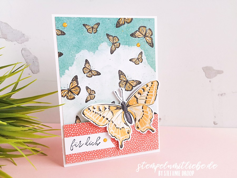 Für dich mit Schmetterlingsschmuck - Stempeln mit Liebe - Stampin' Up! - Designerpapier Schmetterlingsschmuck - Stempelset Stilvoller Geburtstag